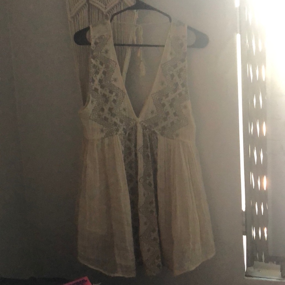 Free People Cream blouse